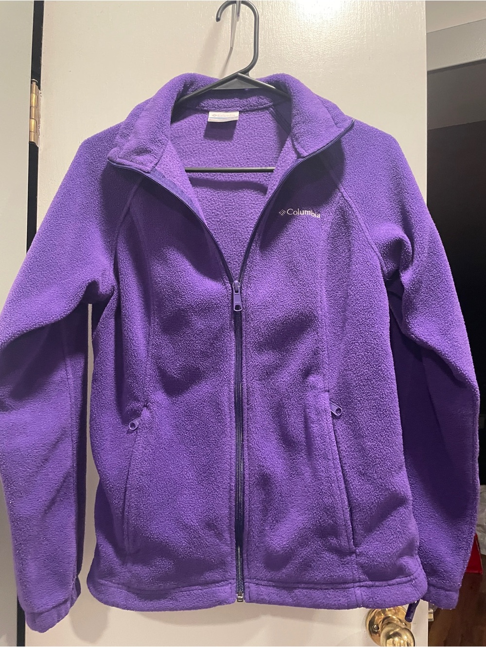 Columbia Purple Full-Zip Teddy Fleece Jacket size S